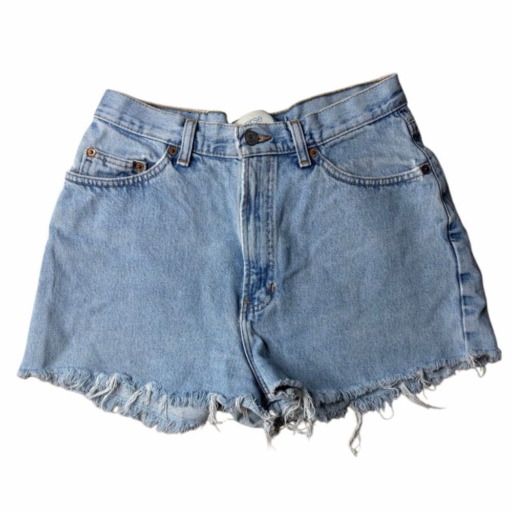 Gap Reverse Denim Blue Women Shorts Medium